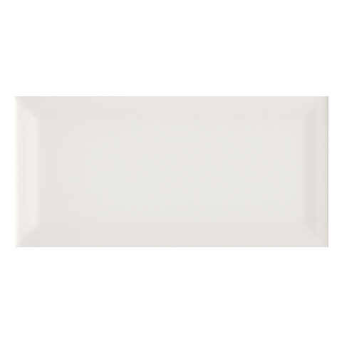 KARO Metro Seramik 10x20 cm Parlak Beyaz Bevelled Duvar Karosu