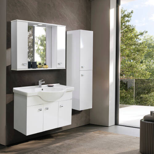 Martat Banyo Ukra 100 cm Banyo Dolabı Beyaz