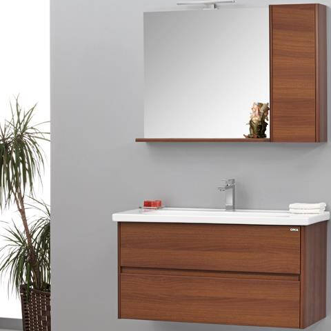 Orka Banyo Düden 100 cm Banyo Dolabı