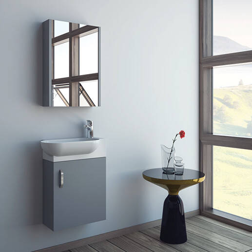 Martat Banyo Pera 45 cm Banyo Dolabı Gri