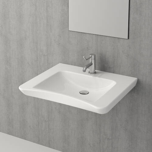 Bocchi Bedensel Engelli Lavabo 65 cm Parlak Beyaz