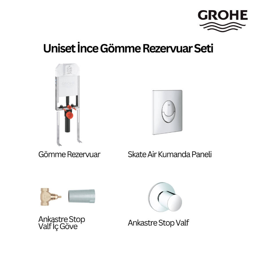 GROHE Uniset İnce Gömme Rezervuar Seti
