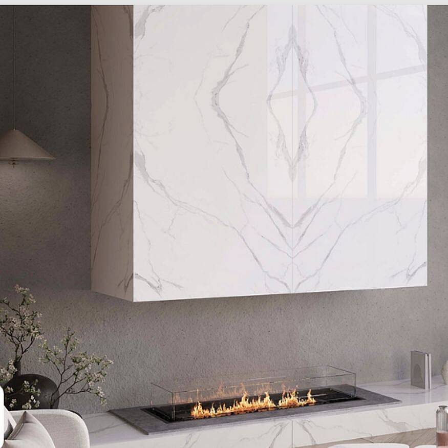 Bien Seramik BIQSLAB Statuario Bookmatch 120x280 cm 6 mm Porselen Seramik