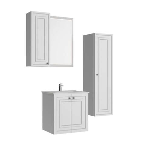 Creavit Kayra 60 cm Kapaklı Banyo Dolabı Mat Beyaz