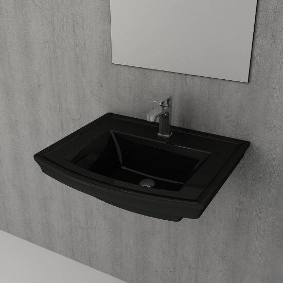 Bocchi Classico Lavita Asma Lavabo 60 cm Parlak Siyah