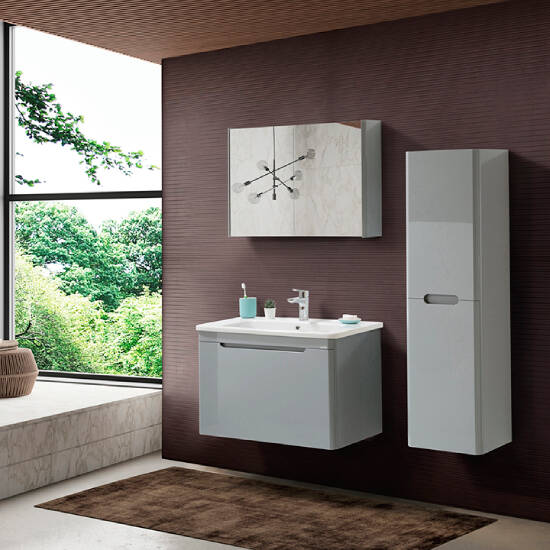 Martat Banyo Stillo 80 cm Gri Banyo Dolabı