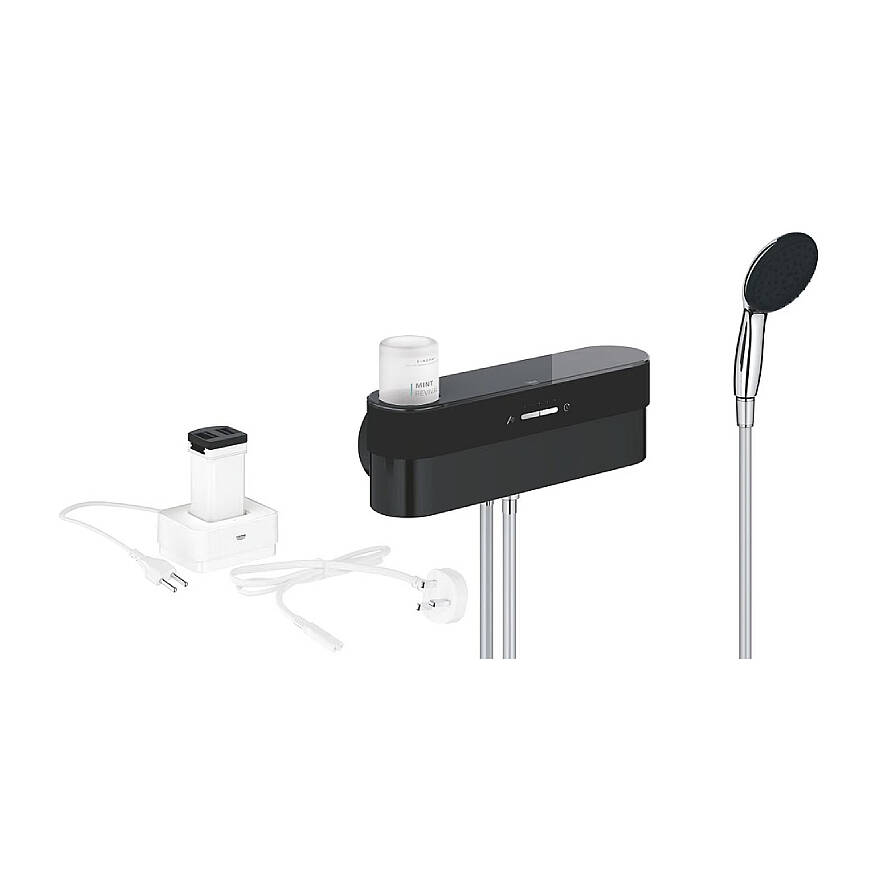 GROHE Purefoam Köpük Duş Başlangıç Seti Siyah 1033670000
