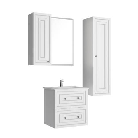 Creavit Kayra 60 cm Çekmeceli Banyo Dolabı Mat Beyaz