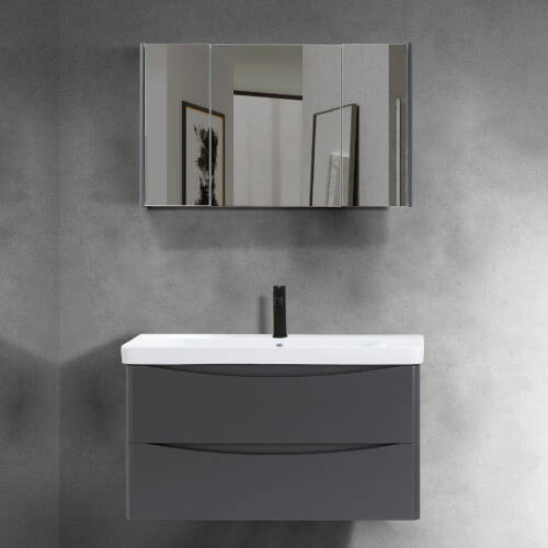 Martat Banyo Zen 100 cm Banyo Dolabı Mat Antrasit
