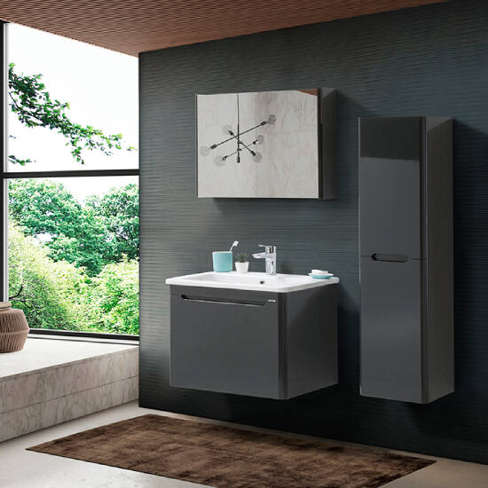 Martat Banyo Stillo 80 cm Banyo Dolabı Antrasit