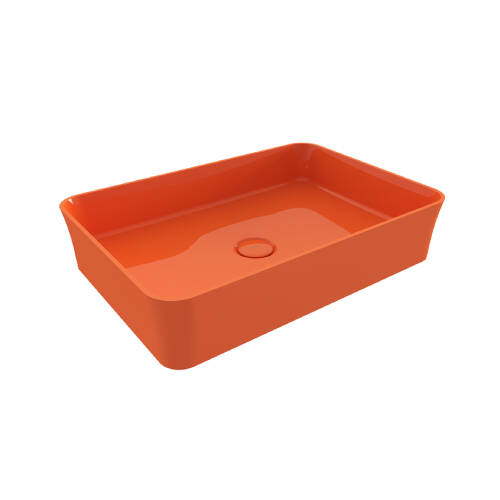 Bocchi Sottile Slim Line Tezgah Üstü Lavabo Parlak Turuncu