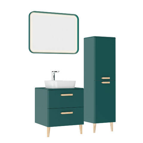 Creavit Patara 60 cm Banyo Dolabı Mat Yeşil
