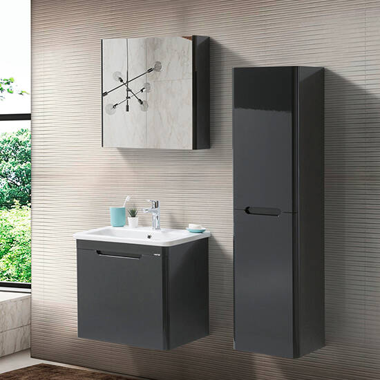 Martat Banyo Stillo 60 cm Banyo Dolabı Antrasit