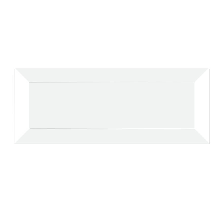 KARO Metro Seramik 10x30 cm Parlak Beyaz Bevelled Duvar Karosu