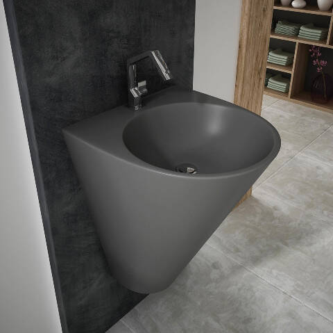 Lucco Garcia Monoblok Lavabo 48 cm Antrasit