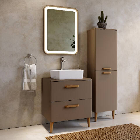 Creavit Patara 60 cm Banyo Dolabı Mat Cappucino