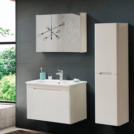 Martat Banyo Stillo 80 cm Banyo Dolabı Beyaz