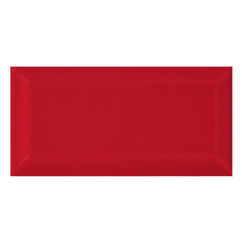 KARO Metro Seramik 10x20 cm Parlak Red Bevelled Duvar Karosu