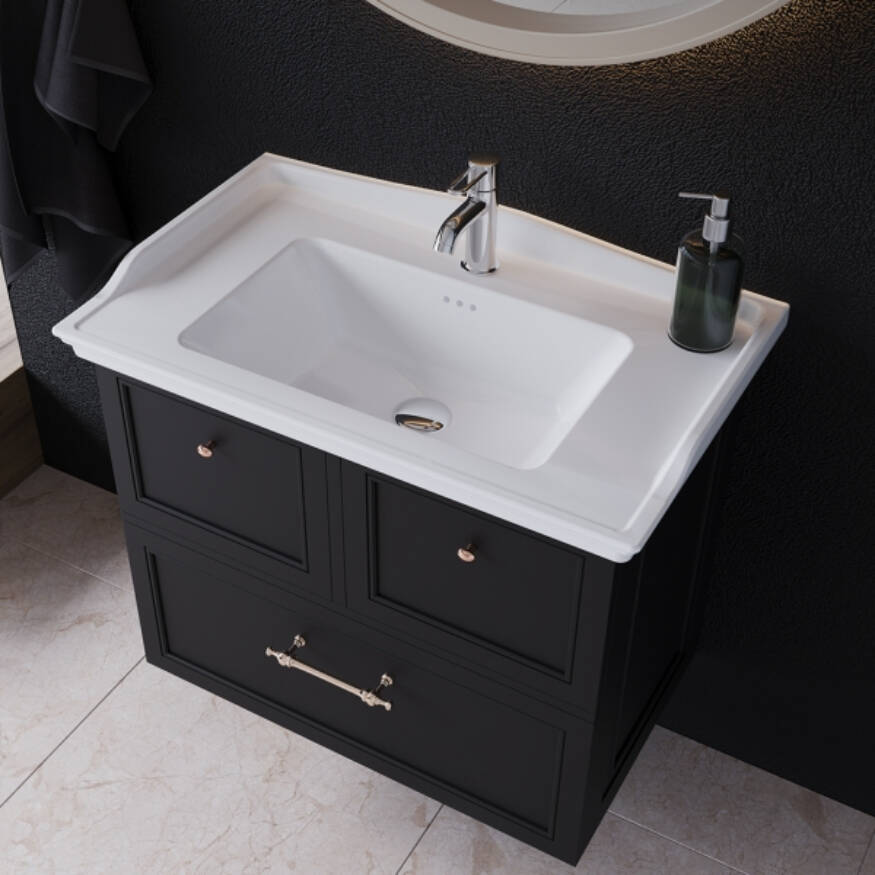 Cerastyle Kapadokya Etajerli Lavabo 80x48 cm