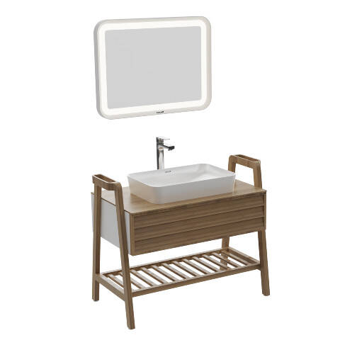 Creavit Truva 100 cm Banyo Dolabı Beyaz-Masif