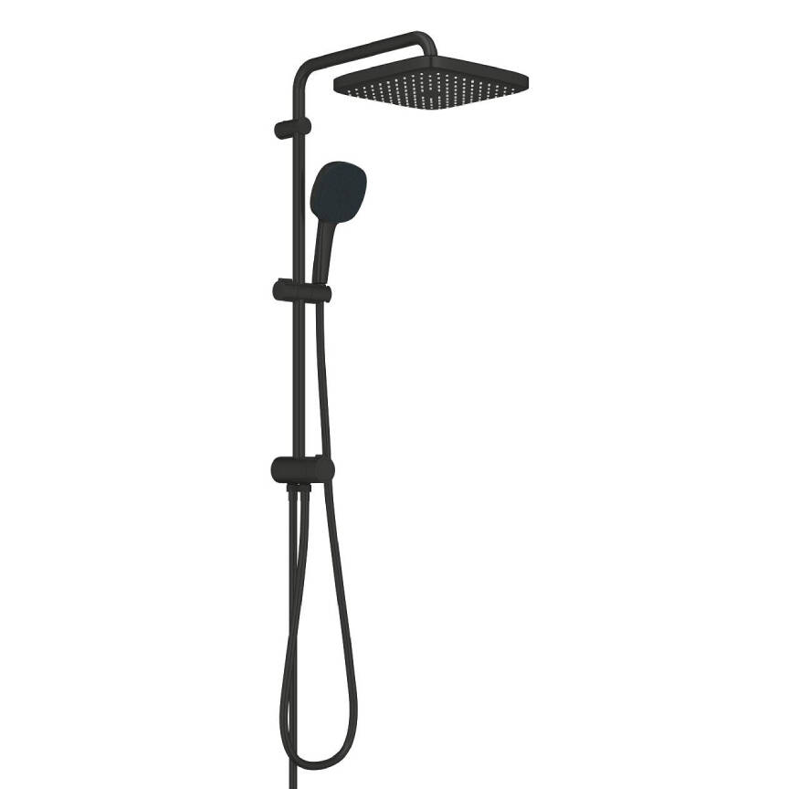 GROHE Tempesta System 250 Cube Duvar Bağlantılı Divertörlü Duş Sistemi Mat Siyah