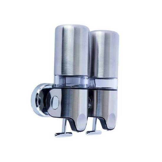 Bocchi İkili Sıvı Sabunluk Mat Paslanmaz Çelik 450 ml